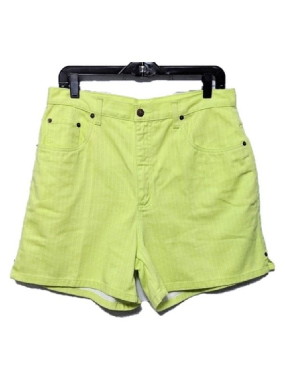 VINTAGE High Rise Yellow Mom Jean Shorts 12